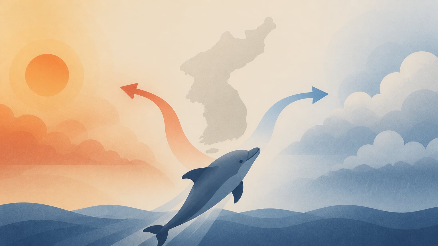 강도 5 돌핀 북상…한반도 더위 변수