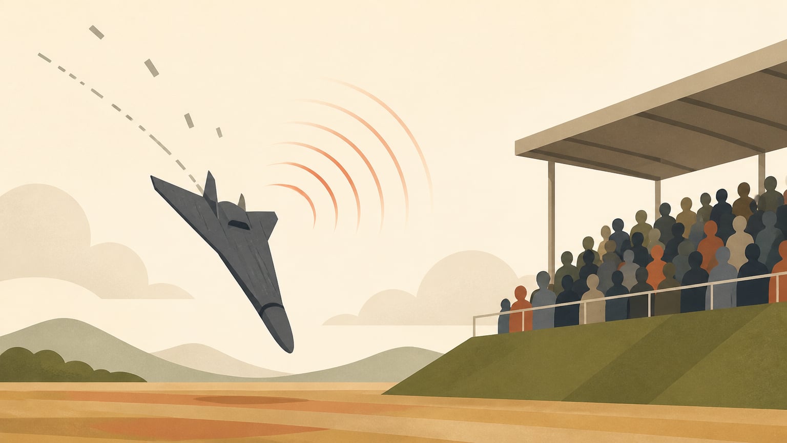 첨단드론 띄운 포천 시연장, 잇단 추락